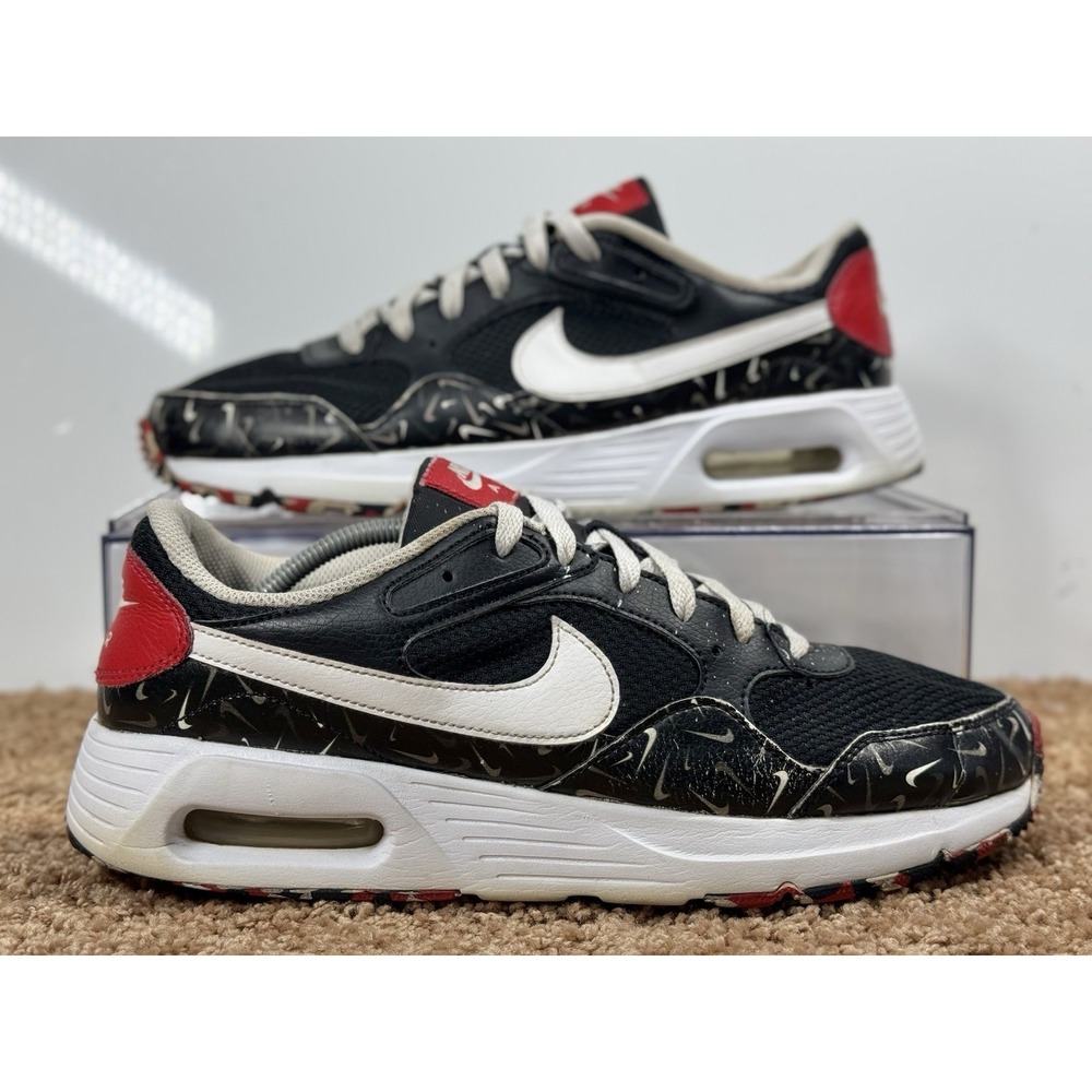 Nike Air Max SC Swooshfetti Mens Size 9.5 DM7587 Black White Red Confetti Shoe